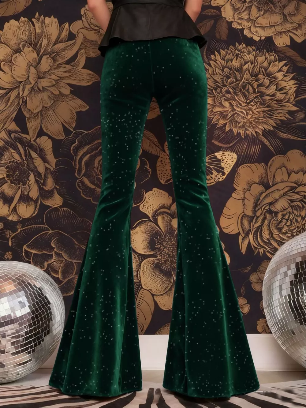 Velvet High Waist Flared Pants, image 20