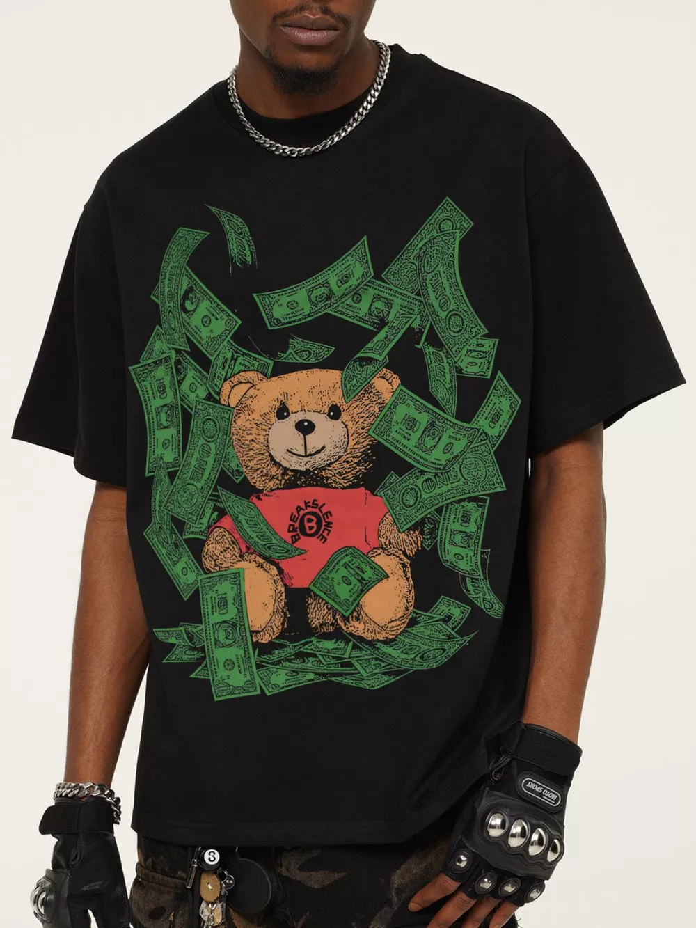 Men's Money Bear Graphic Short Sleeve T-Shirt