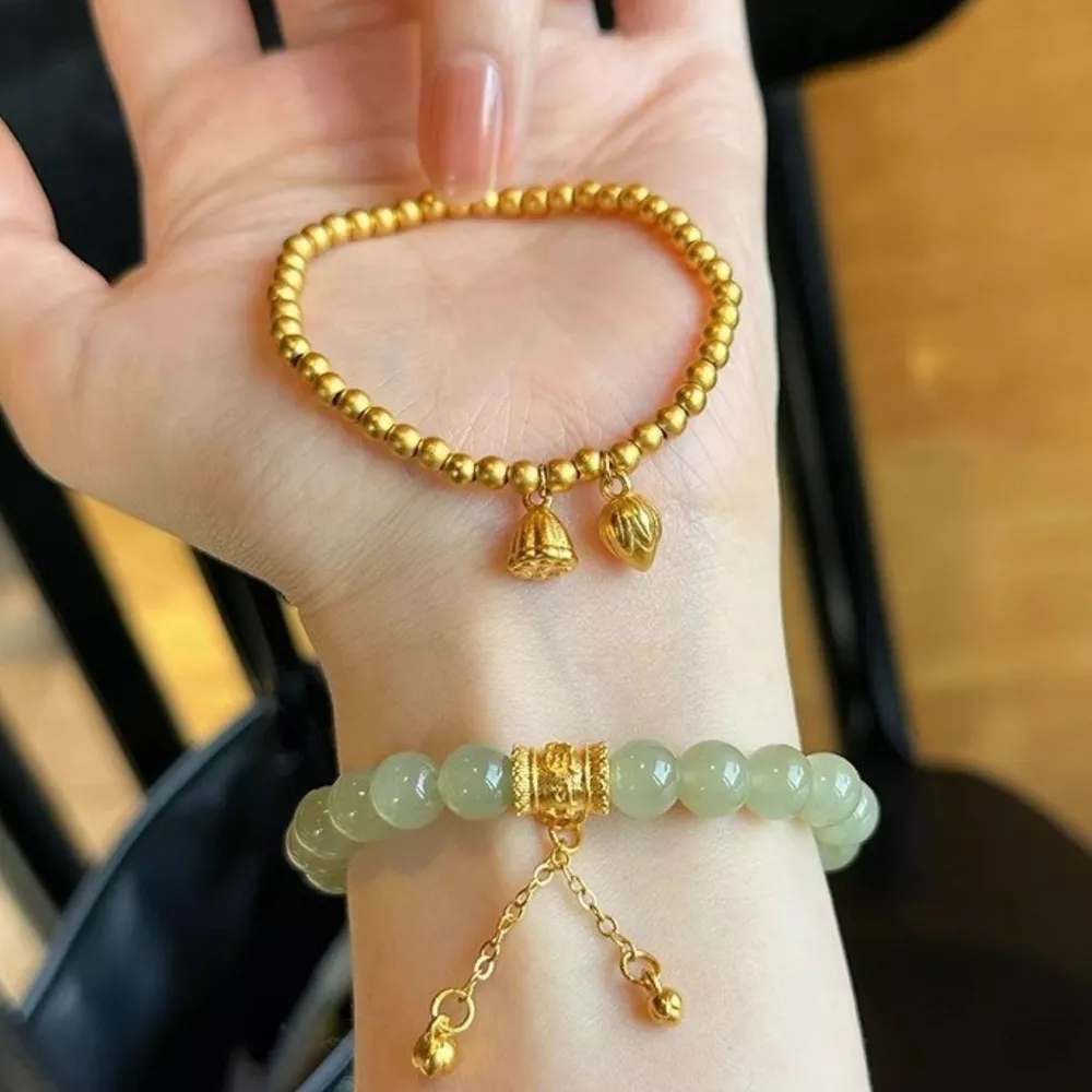 18K Gold-Plated Bead Bracelet, image 4