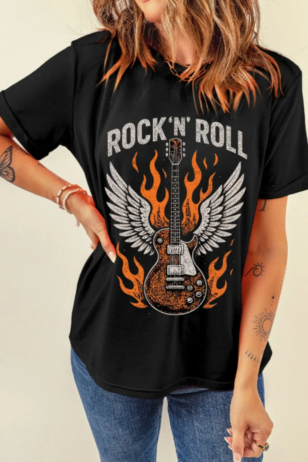 Graphic Round Neck Short Sleeve T-Shirt, image 6