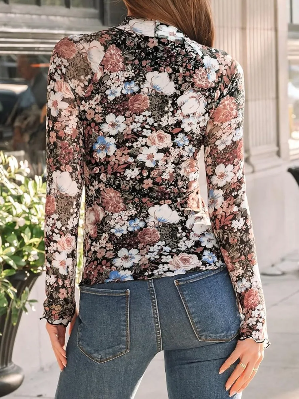 Mock Neck Long Sleeve Top, image 13