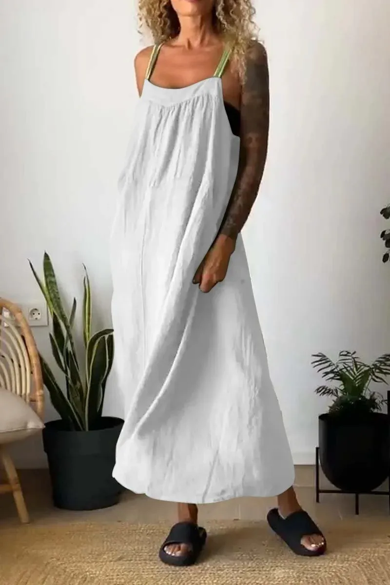 Full Size Ruched Cami Maxi Dress with Pockets Plus Size, image 22