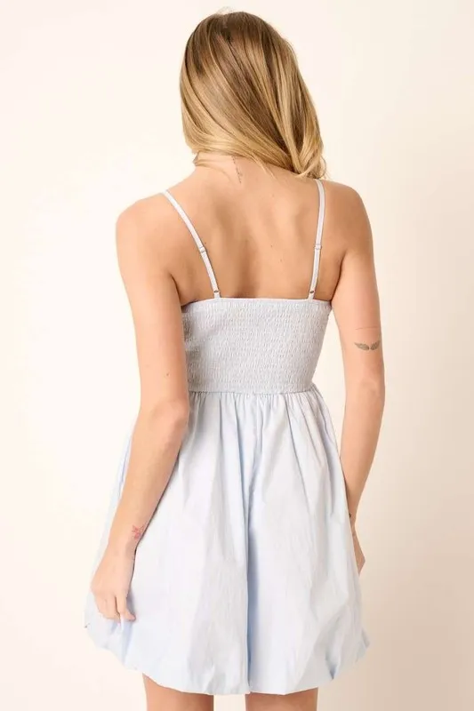 Ruched Detail Bubble Hem Mini Dress, image 4