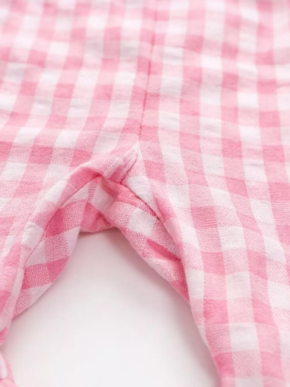 Children's Gingham Soccer Ball Embroidered Ruffle Hem Jumpsuit, image 9