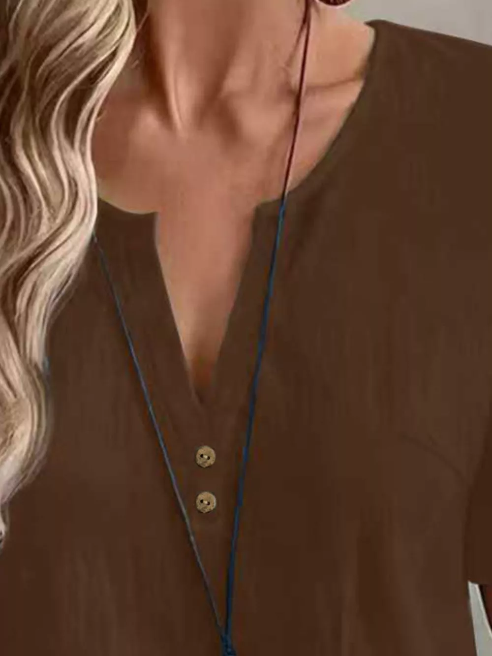 Notched Short Sleeve Blouse, image 17