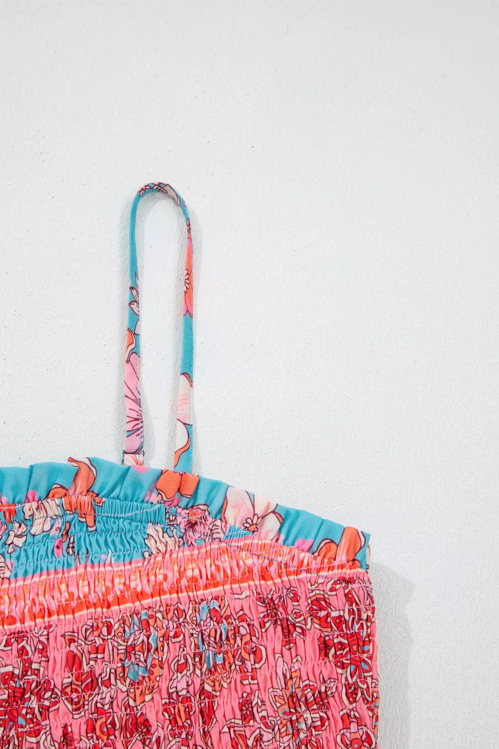 Bohemian Ethnic Print Spaghetti Straps Vacation Maxi Dress, image 8