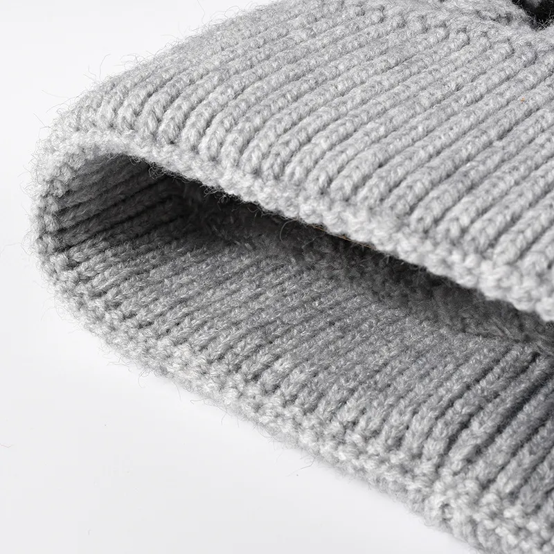 Striped Contrast Knit Hat with Pom-pom, image 7