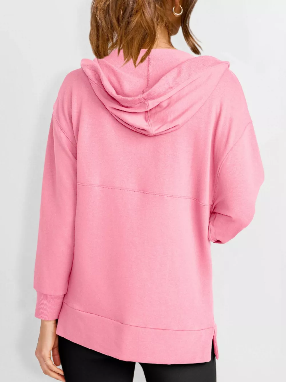 Drawstring Kangaroo Pocket Long Sleeve Hoodie, image 7