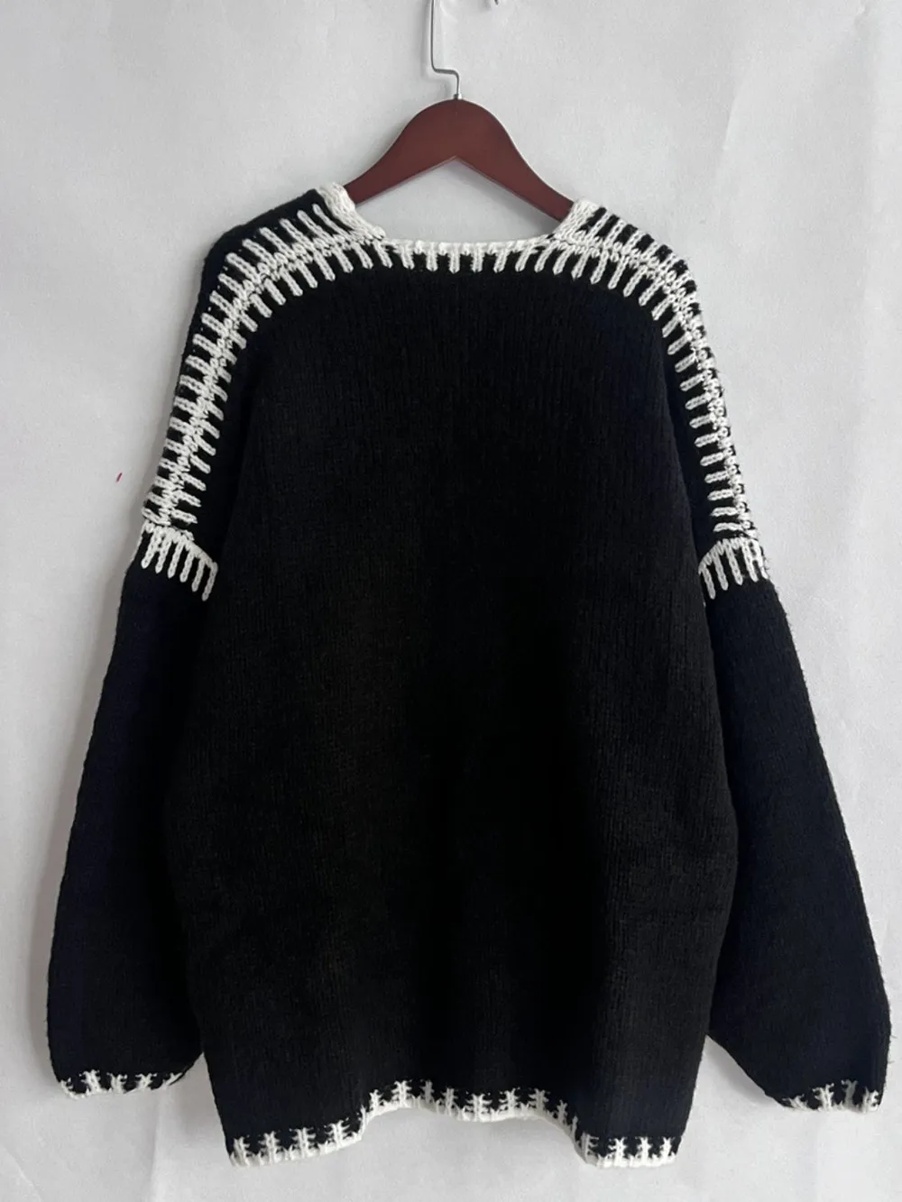 Contrast Open Front Dropped Shoulder Cardigan, image 19