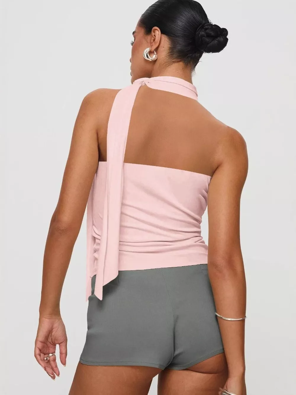 Halter Neck Ruched Top, image 3