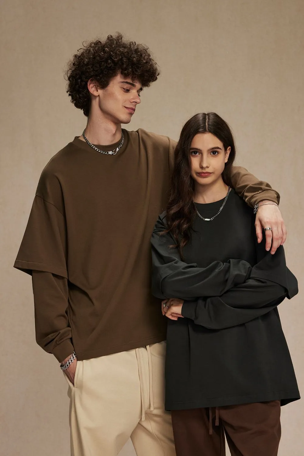 Men's Round Neck Long Sleeve T-Shirt, image 16