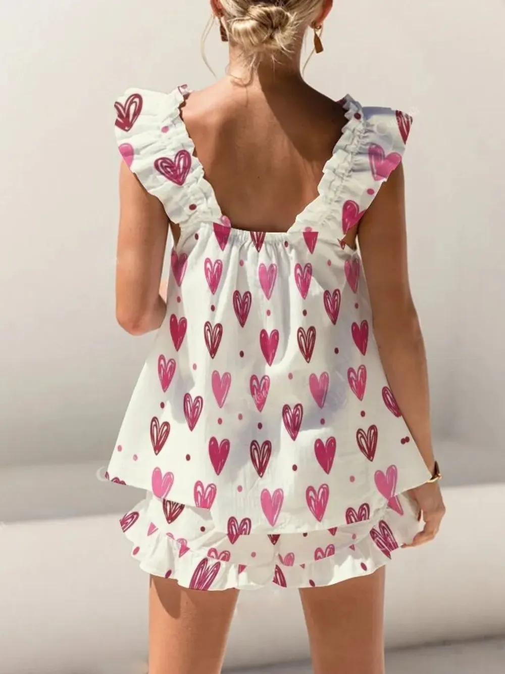 Ruffled Striped Tank and Shorts Set, image 7