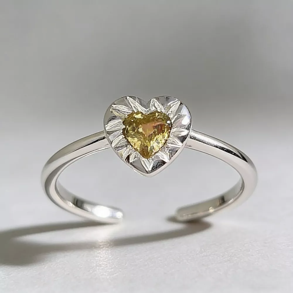 Heart-Shaped Open Ring, image 4