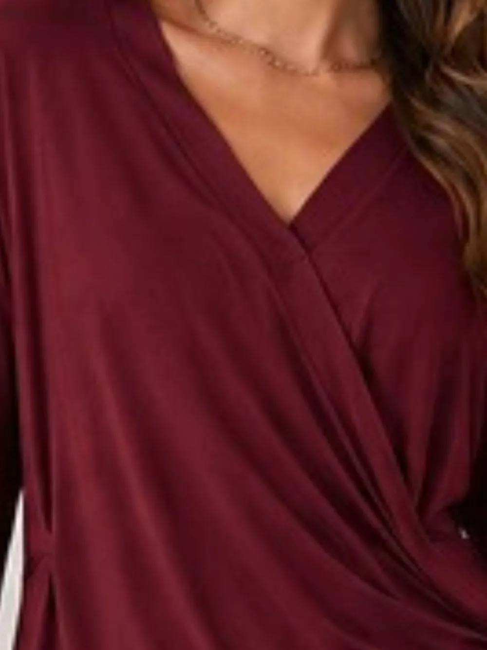Long Sleeve Wrap T-Shirt with Side Knot Detail, image 17