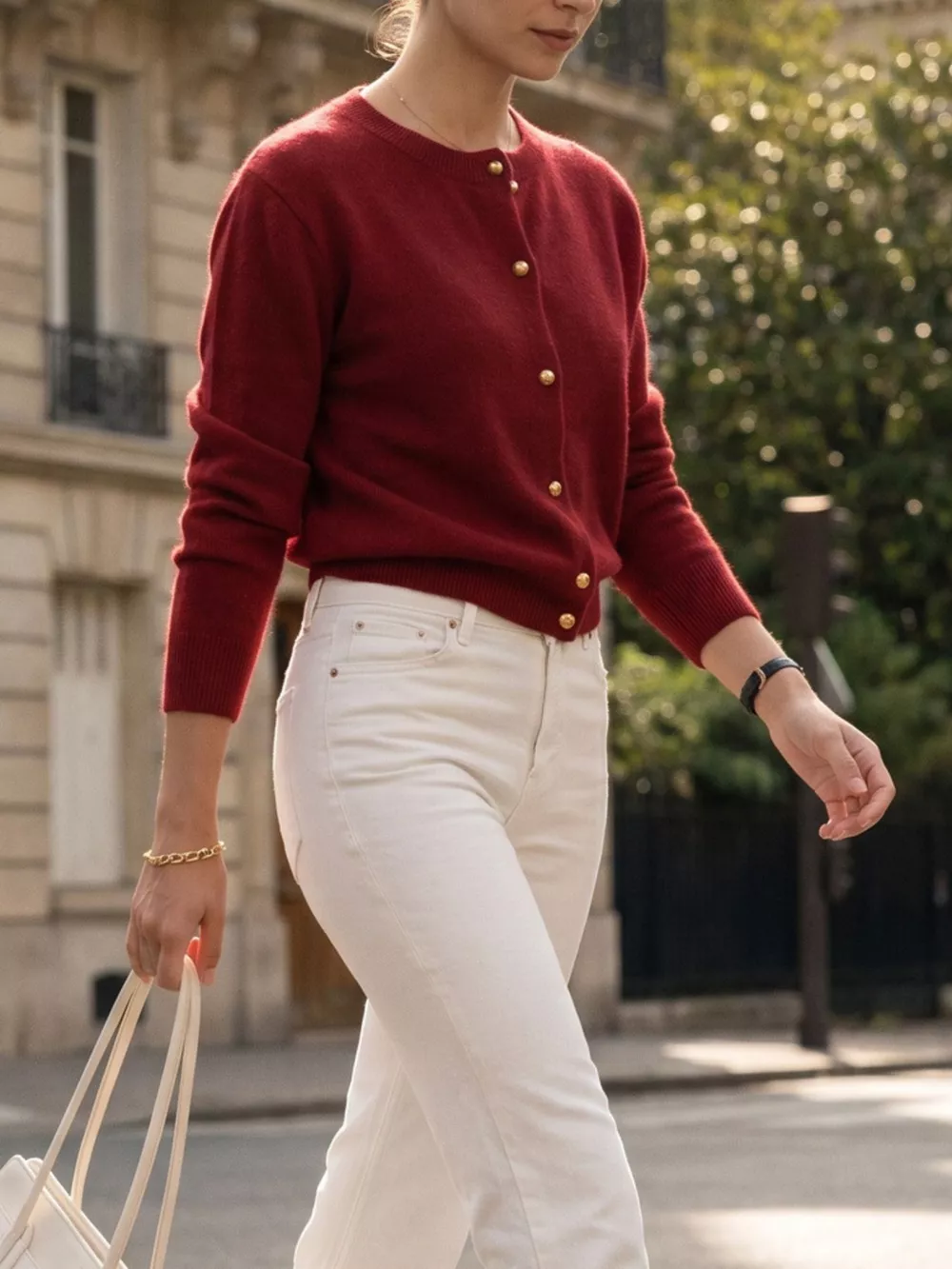 Classic Button-Down Knit Cardigan, image 22