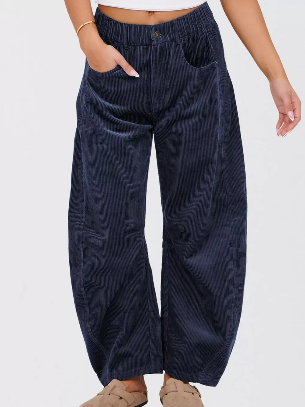 Corduroy Wide Leg Pants, image 9