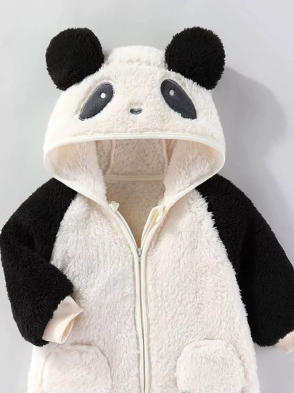 Children's Animal Plush Hooded One-Piece Jumpsuit, image 8