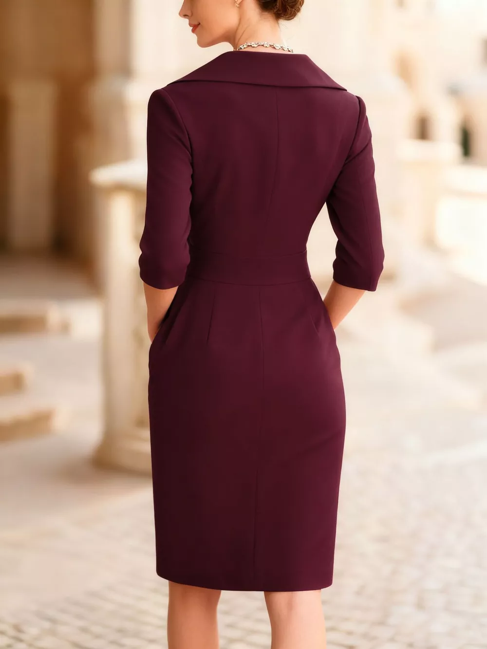 Surplice Long Sleeve Dress, image 8