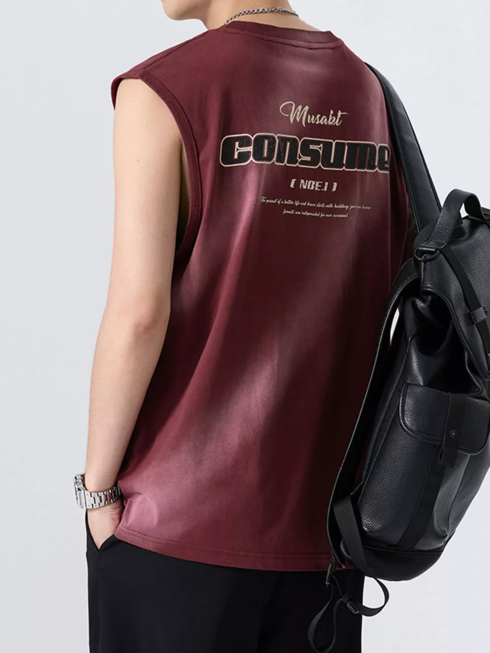 Men's Plus Size Round Neck Tank, image 6