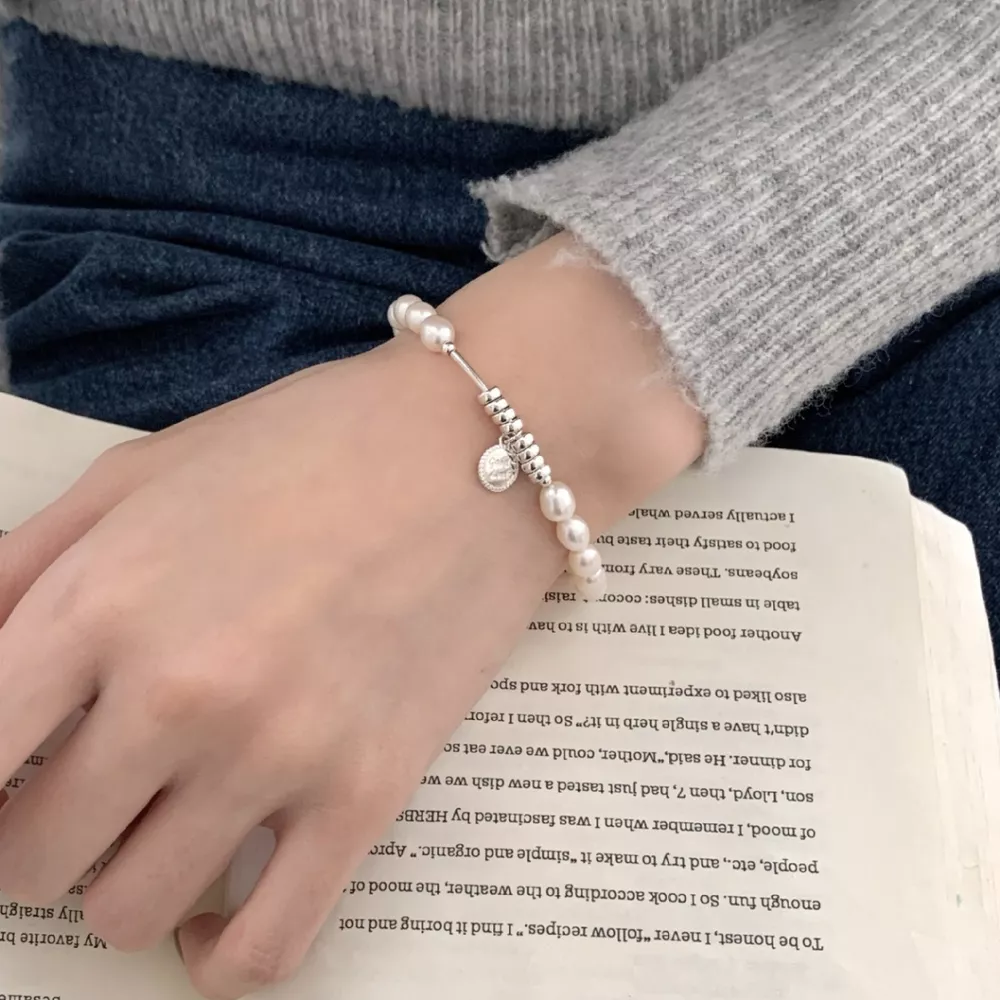 Pearl 925 Sterling Silver Bracelet, image 2