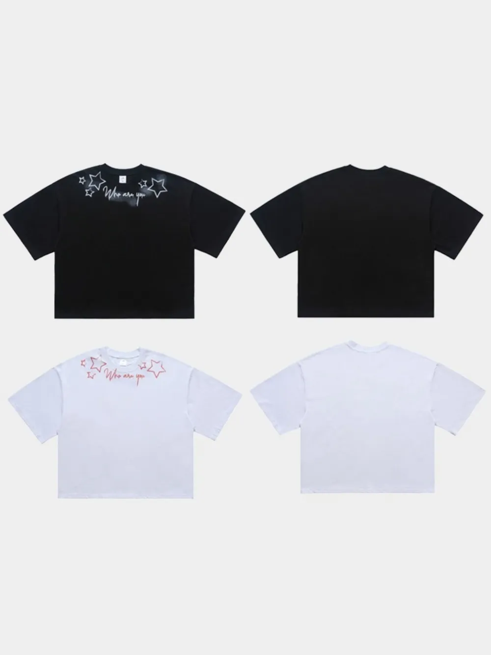 Men's Who Are You Star Graphic Round Neck T-Shirt, image 4