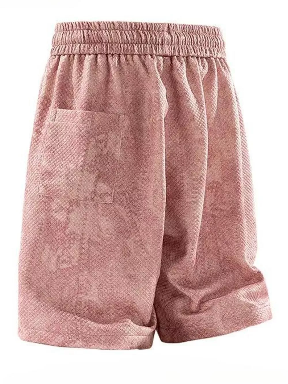 Men's Plus Size Snake Print Drawstring Shorts, image 6