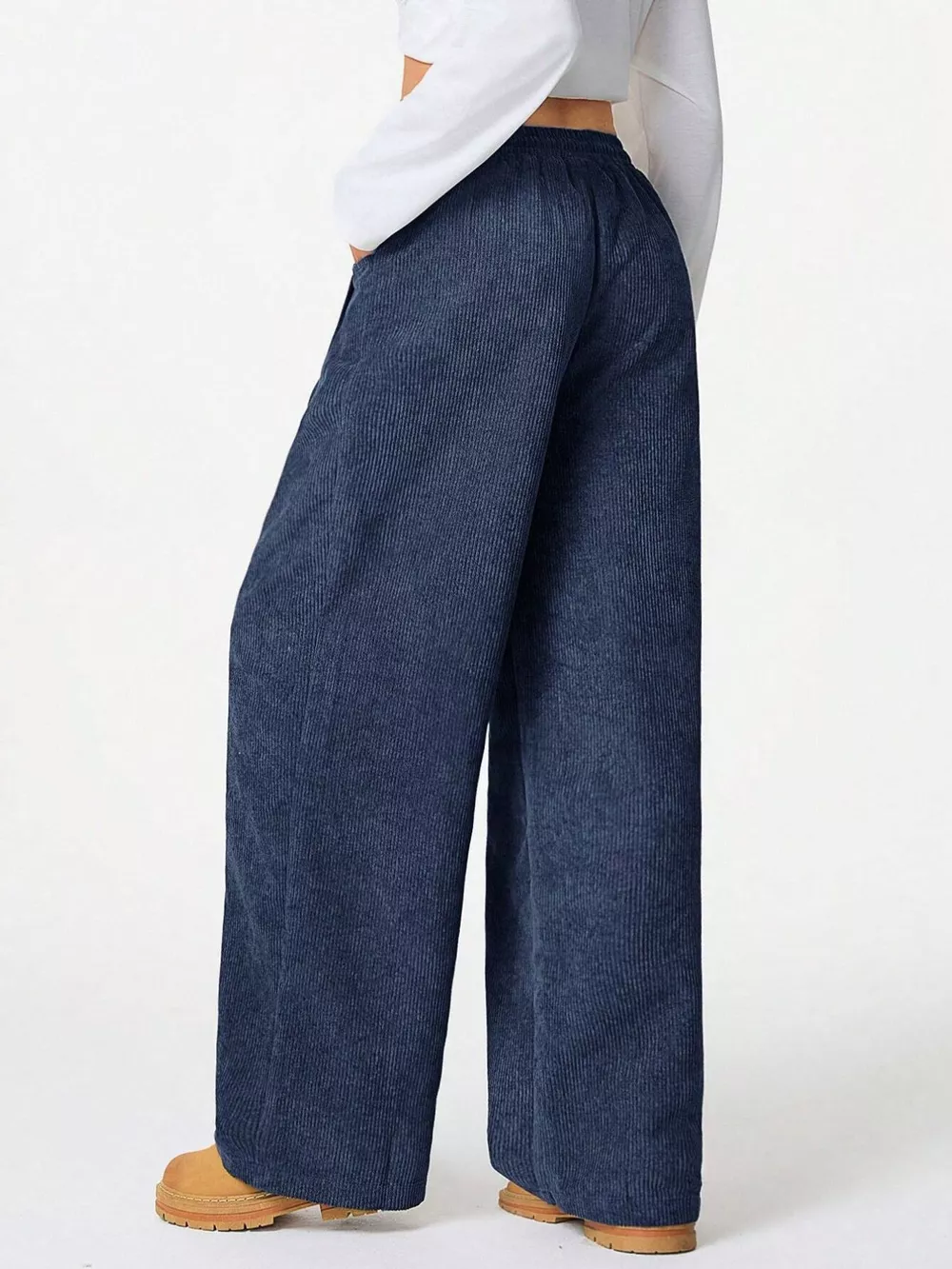 Wide Leg Corduroy Drawstring Pants, image 16