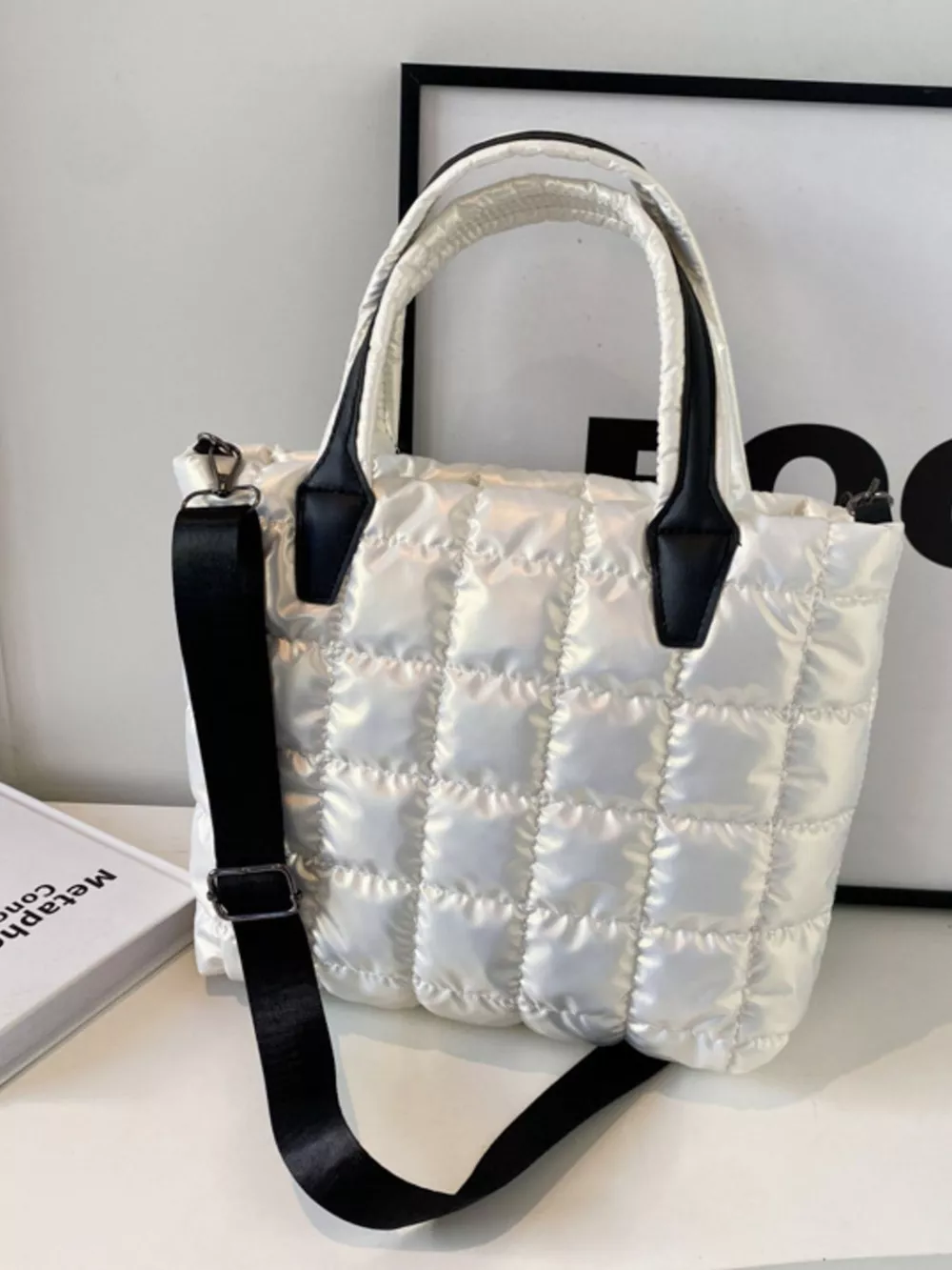 Bubble Textured Tote Crossbody Bag, image 8