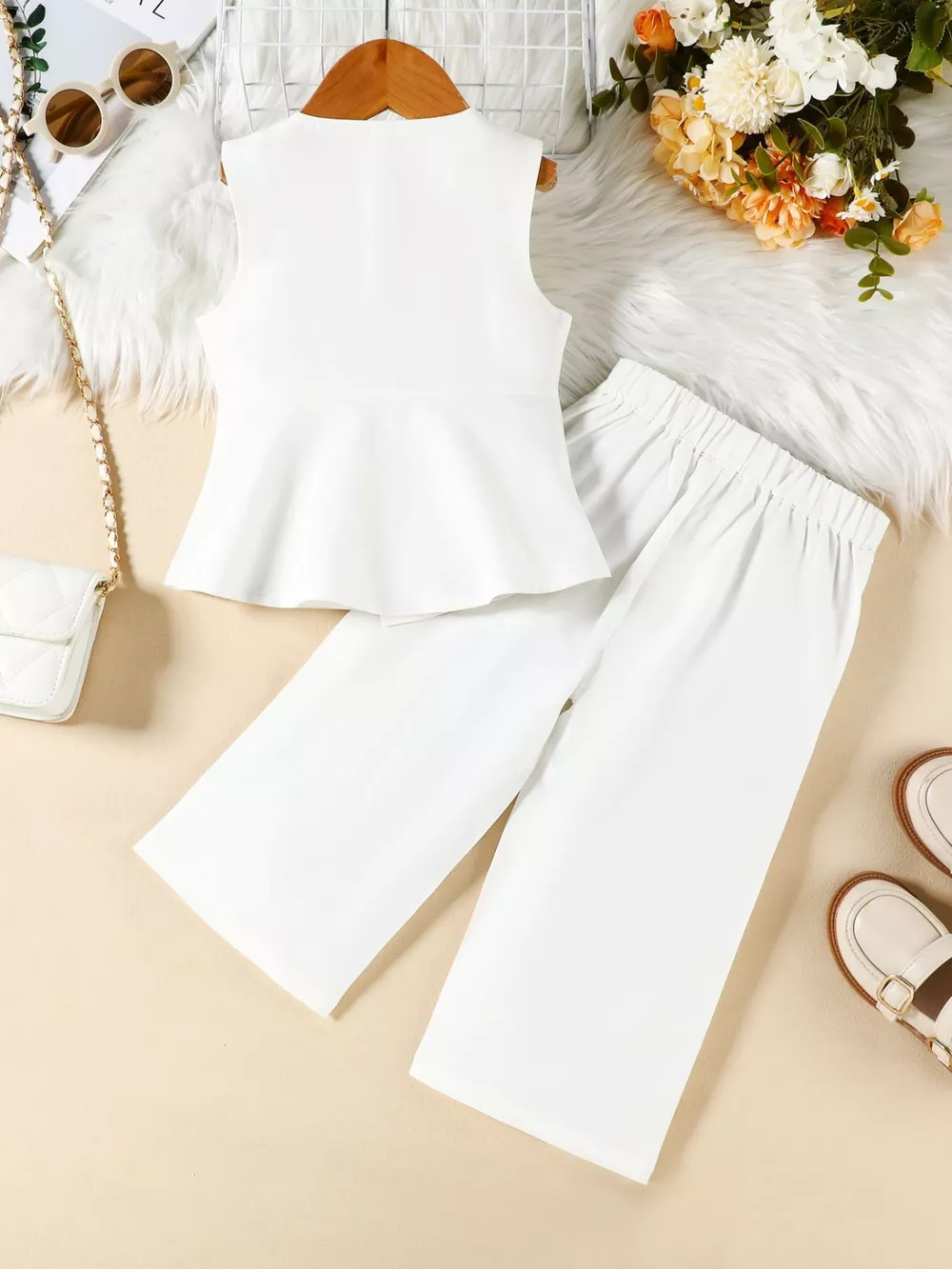 Children's Sleeveless Top and Wide Leg Pants Set, image 6