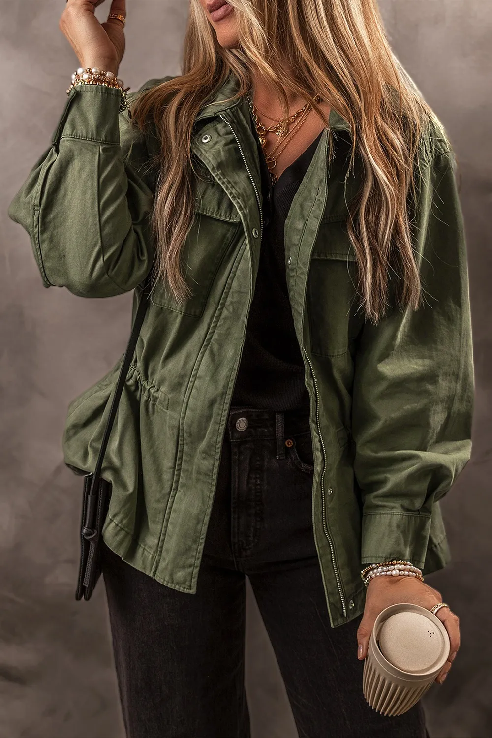 Zip Up Long Sleeve Jacket, image 3