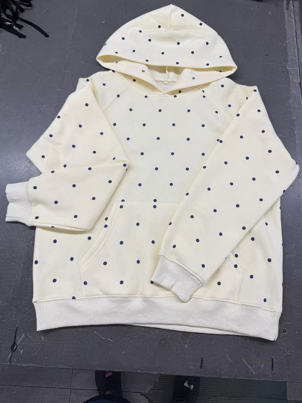 Polka Dot Kangaroo Pocket Hoodie, image 12