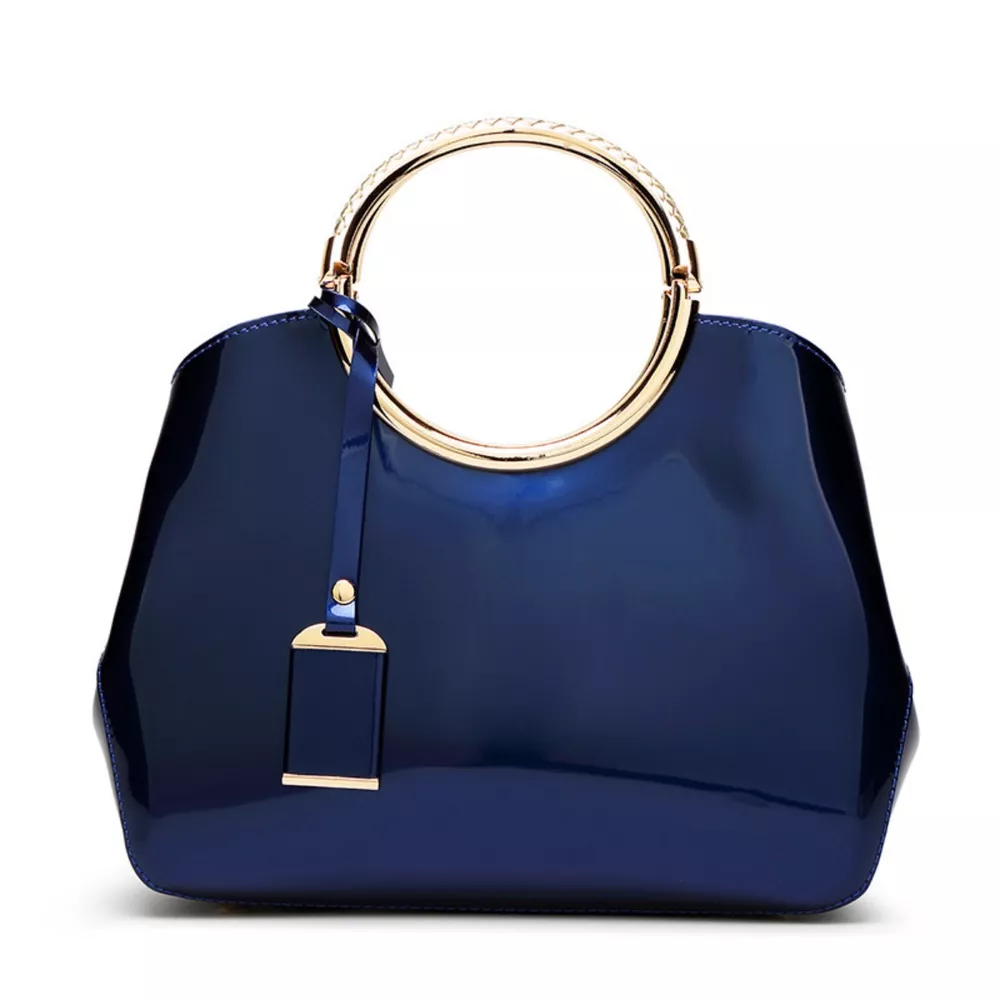 Glossy Ring Handle Handbag, image 4