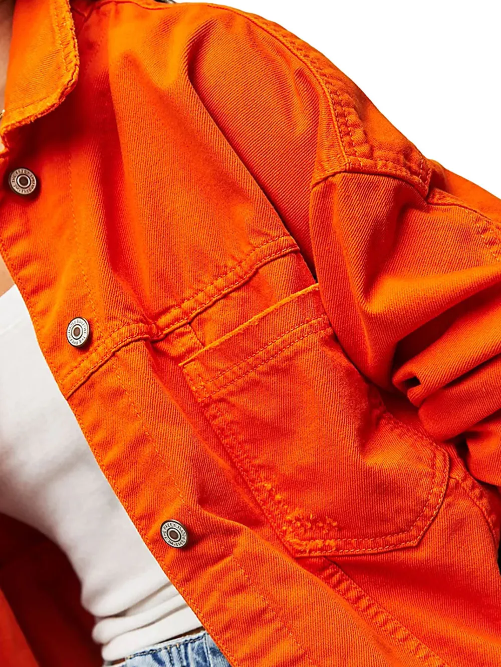 Button Up Long Sleeve Denim Jacket, image 2