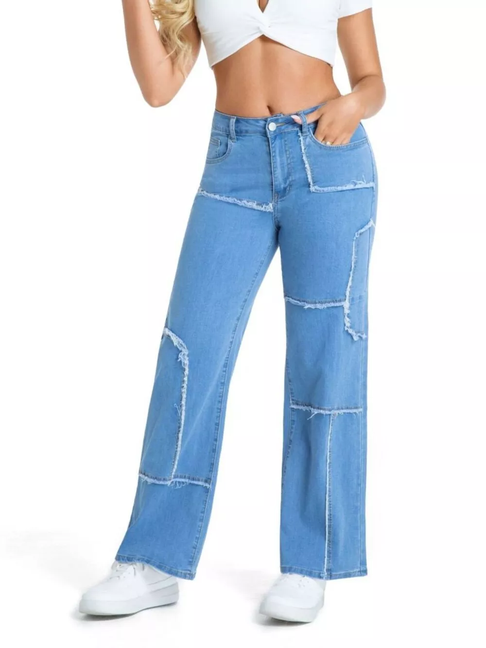 Frayed Edge Straight Leg Jeans, image 3