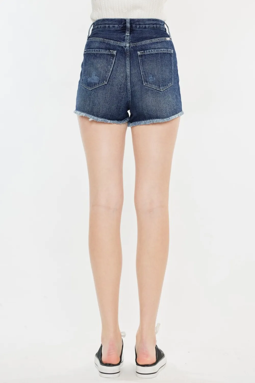 Raw Hem Button Fly Denim Shorts, image 9