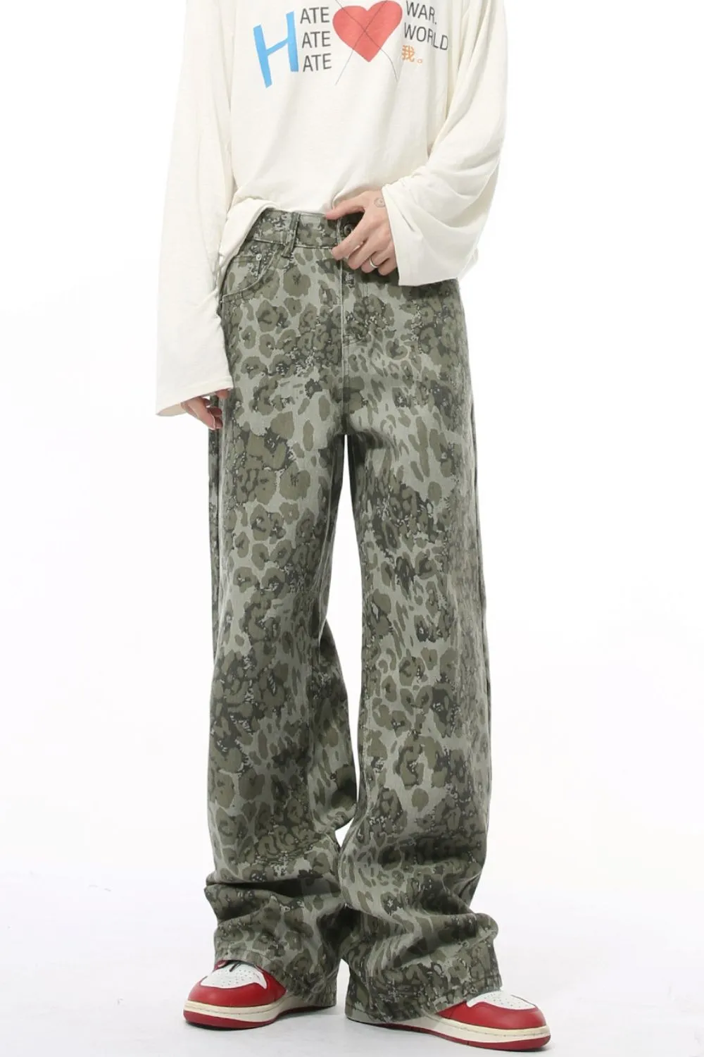 Camouflage Jeans with Pockets, image 2