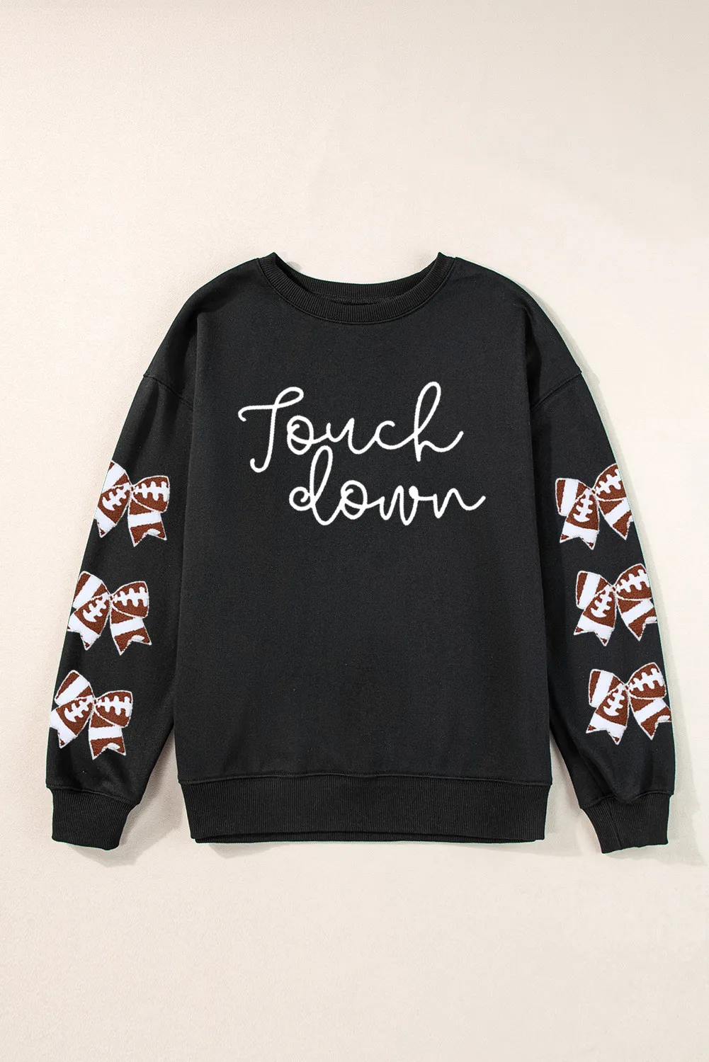 Letter Graphic Bow Long Sleeve Sweatshirt, image 3