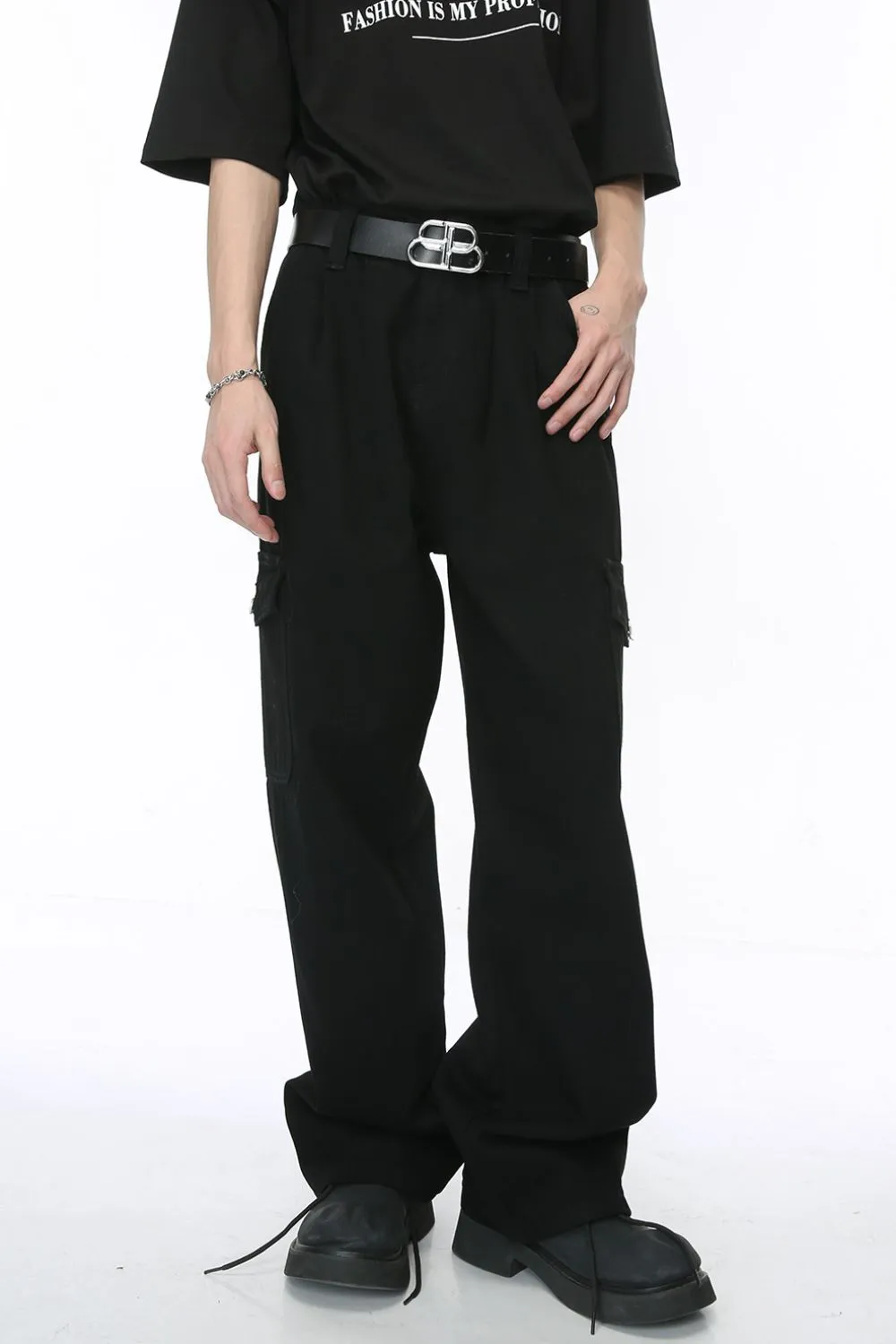Wide Leg Jeans with Pockets