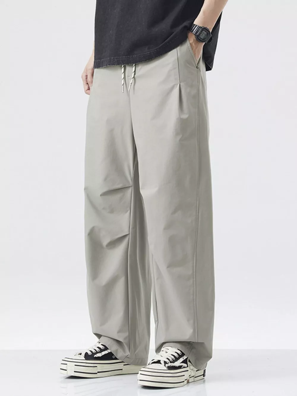 Men's Loose Fit Drawstring Cargo Pants, image 5