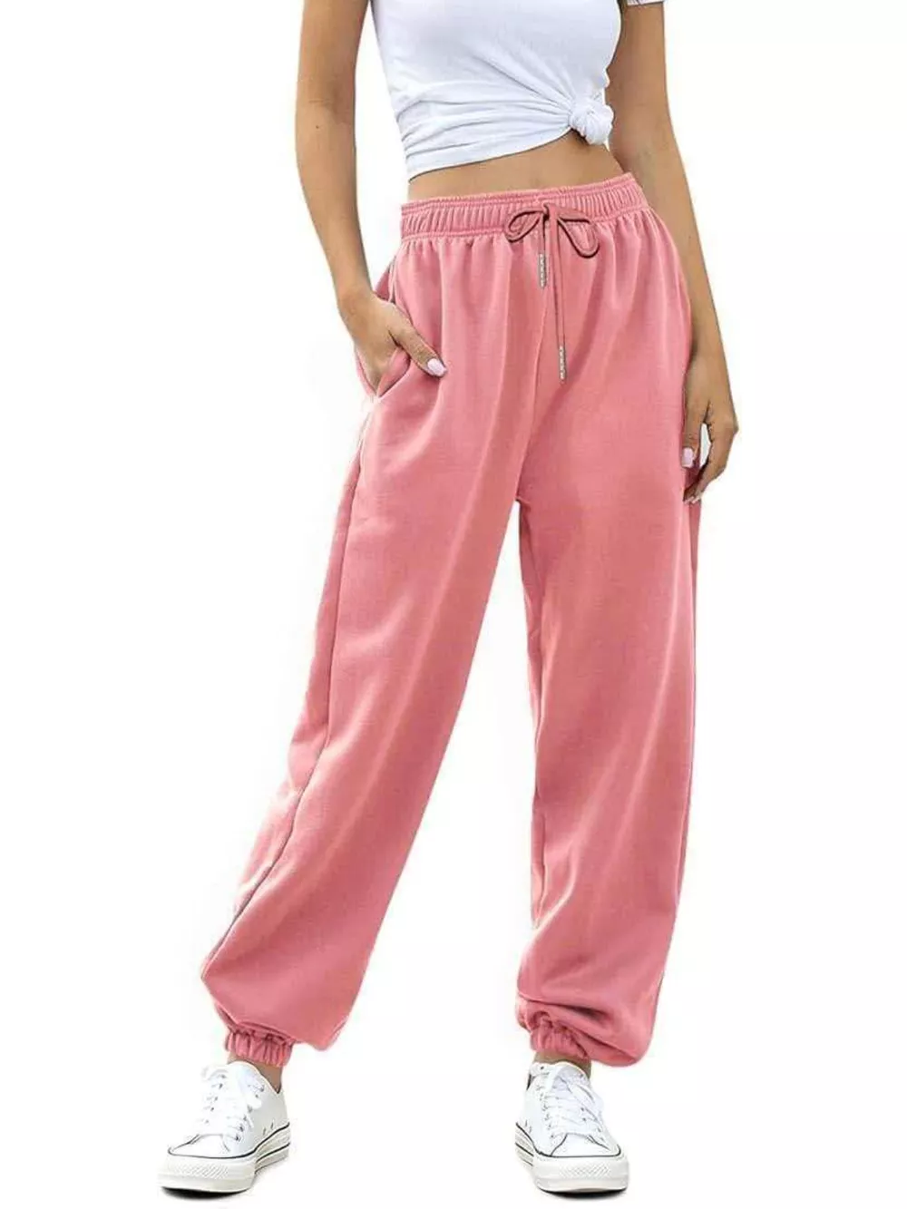 Loose Fit Drawstring Joggers, image 14