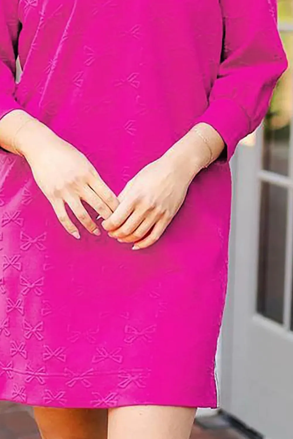 Texture Quarter Zip Long Sleeve Mini Dress, image 9
