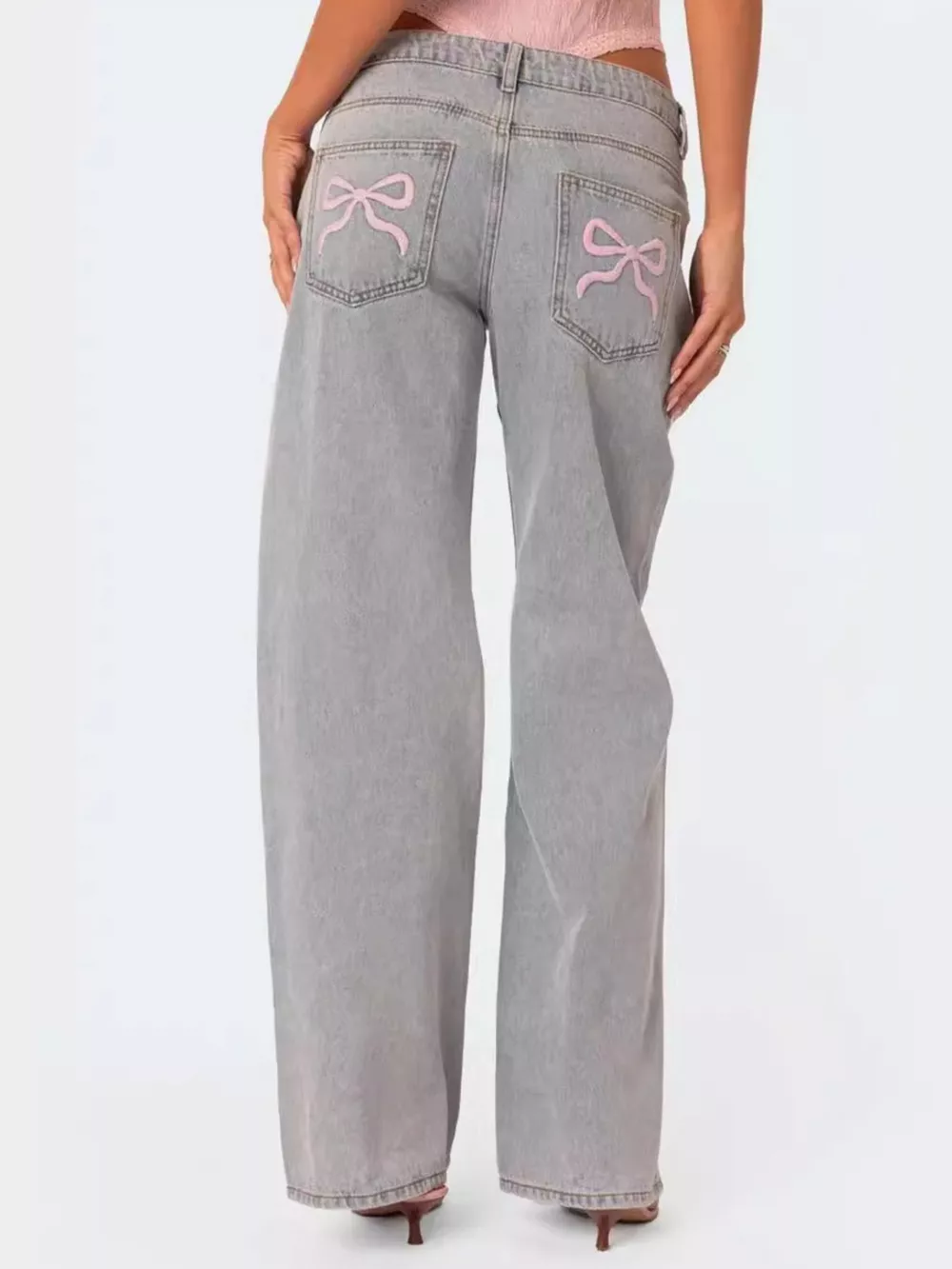 Washed Wide Leg Jeans, image 4