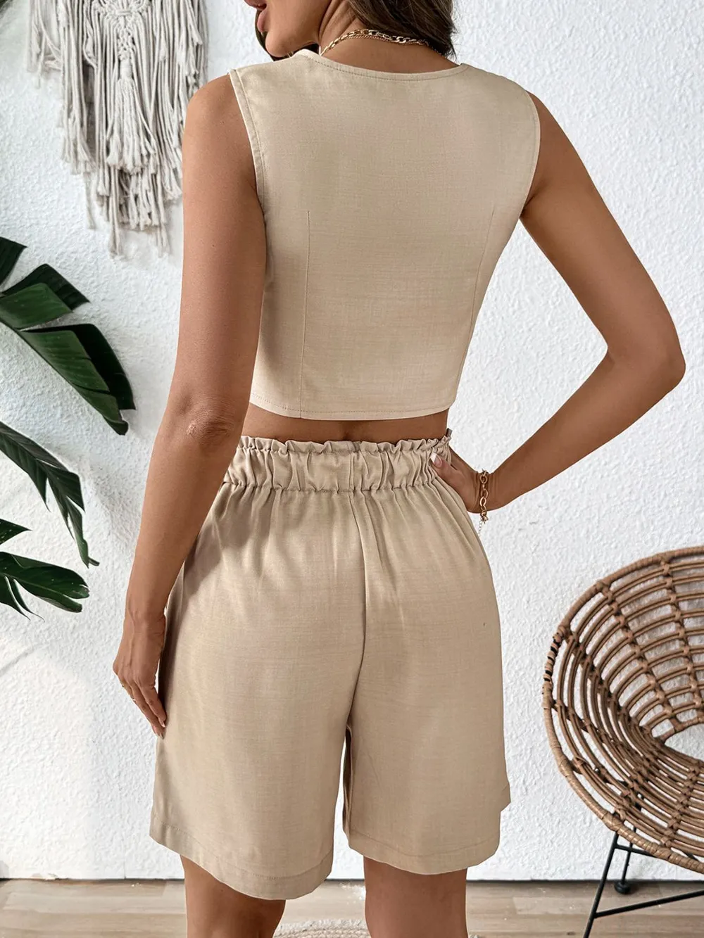 V-Neck Vest and Shorts Set, image 7