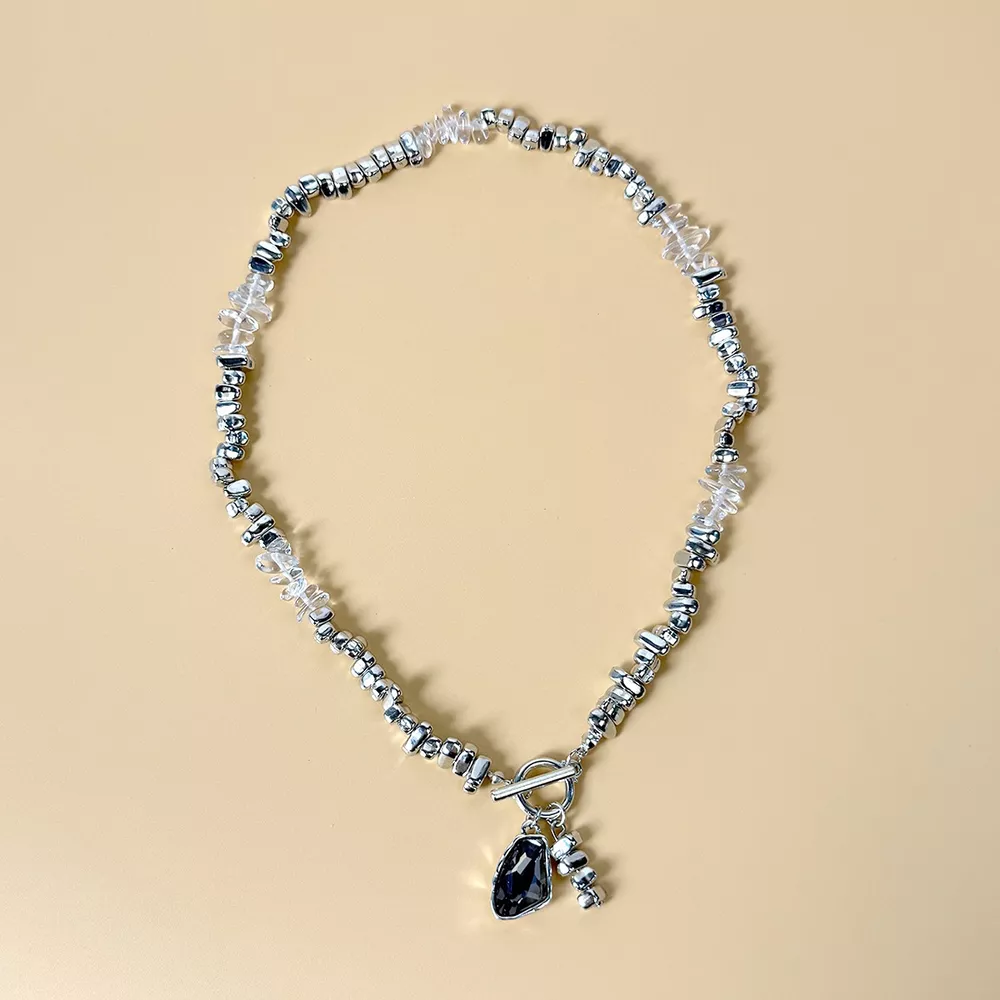 Chunky Gemstone Pendant Necklace, image 5