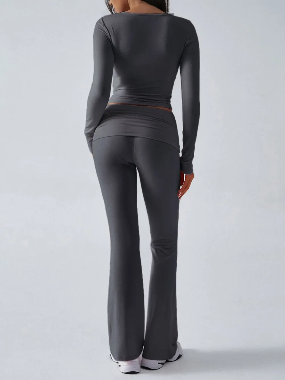 Ruched Long Sleeve Top and Pants Set, image 10