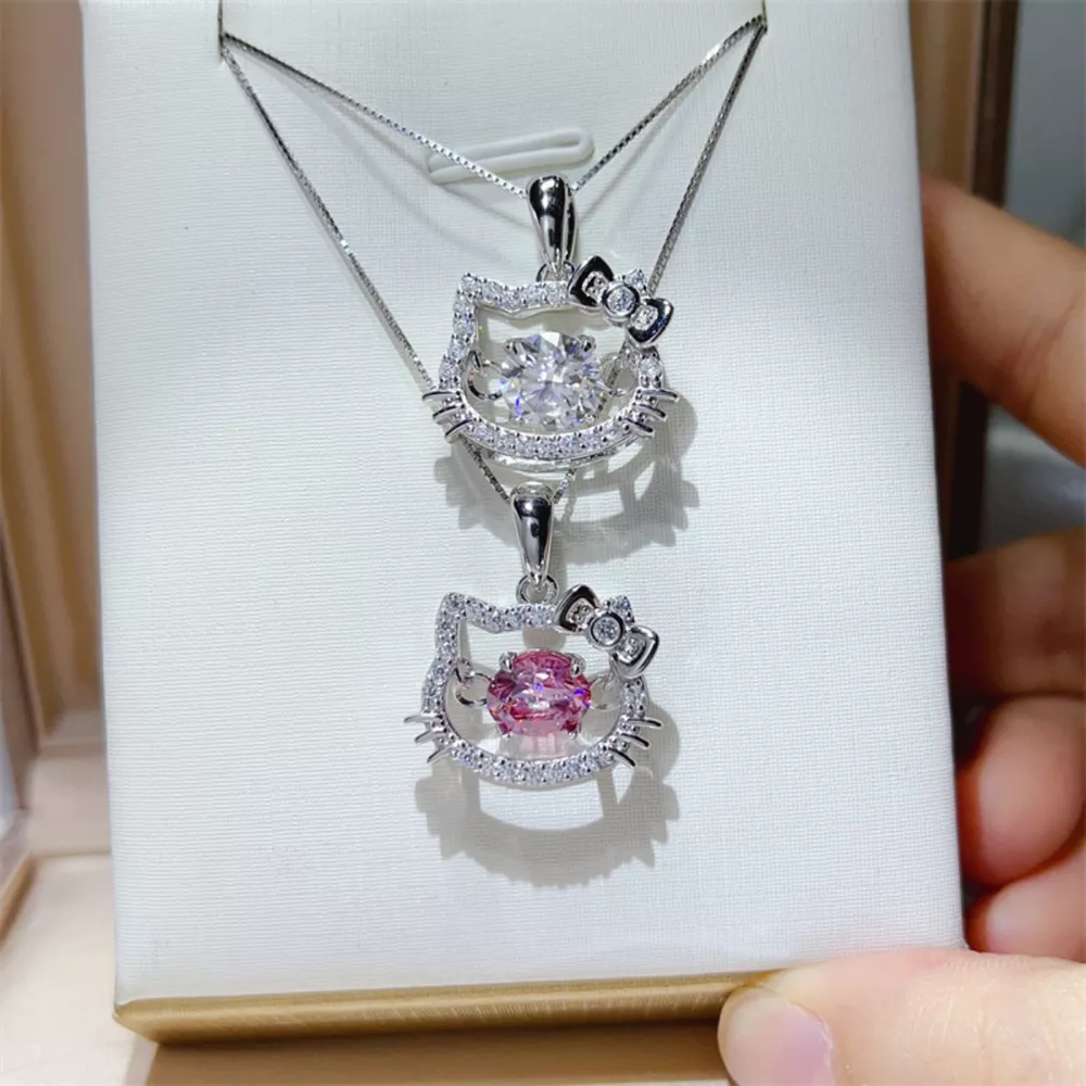 2 Carat Moissanite 925 Sterling Pendant Silver, image 3