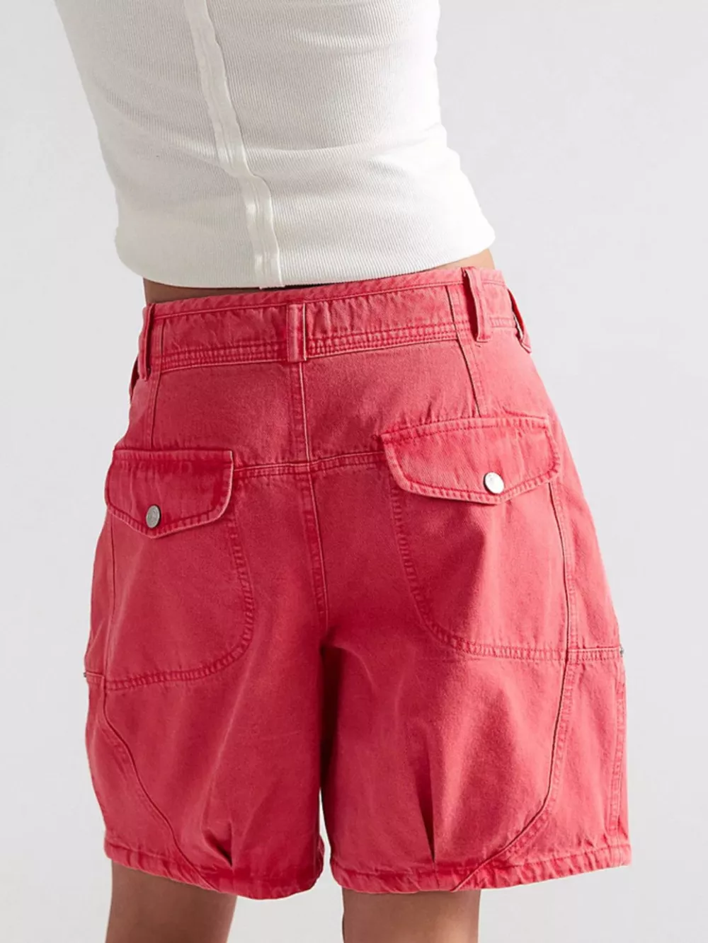 High-Waisted Denim Shorts, image 6