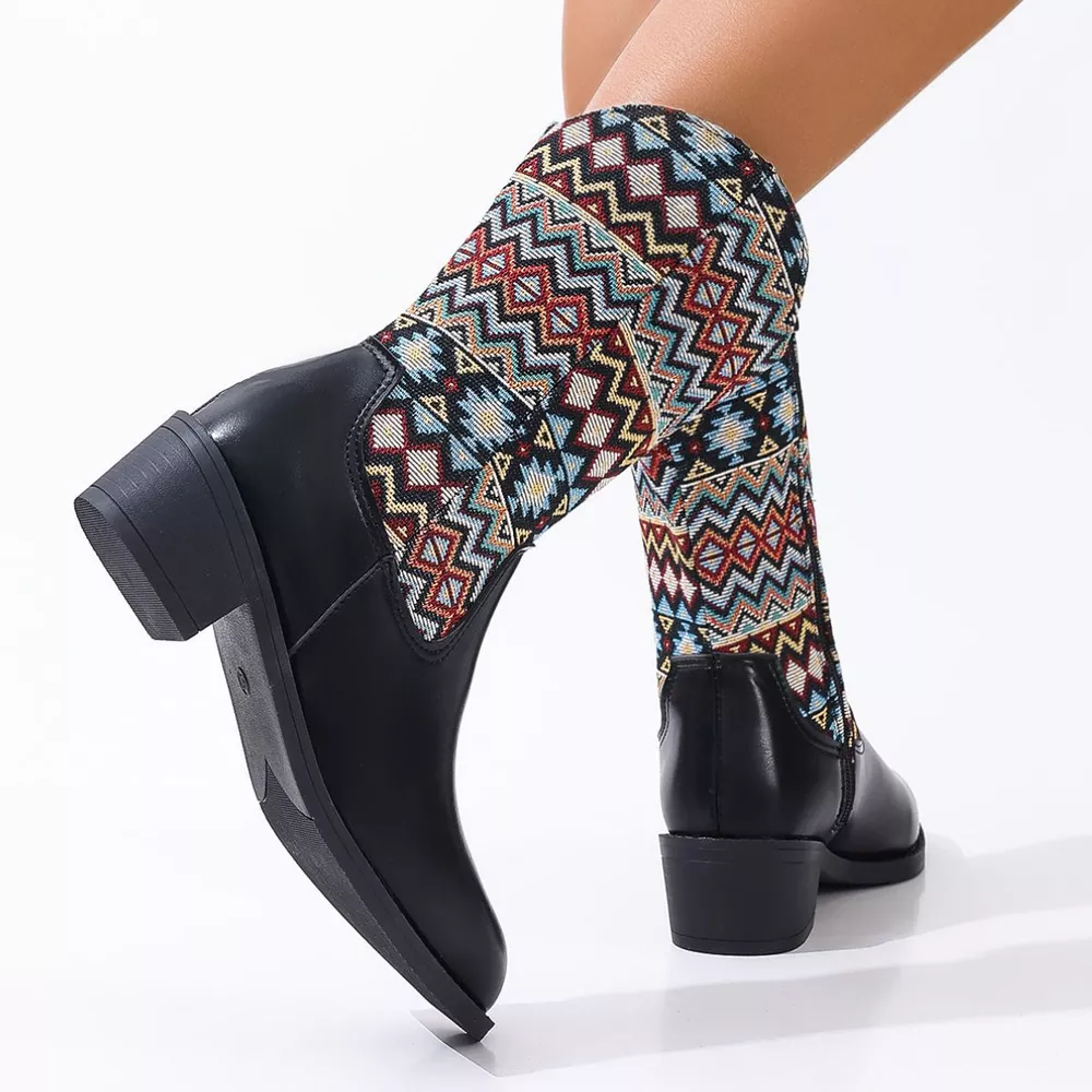 Point Toe Block Heels Boots, image 9