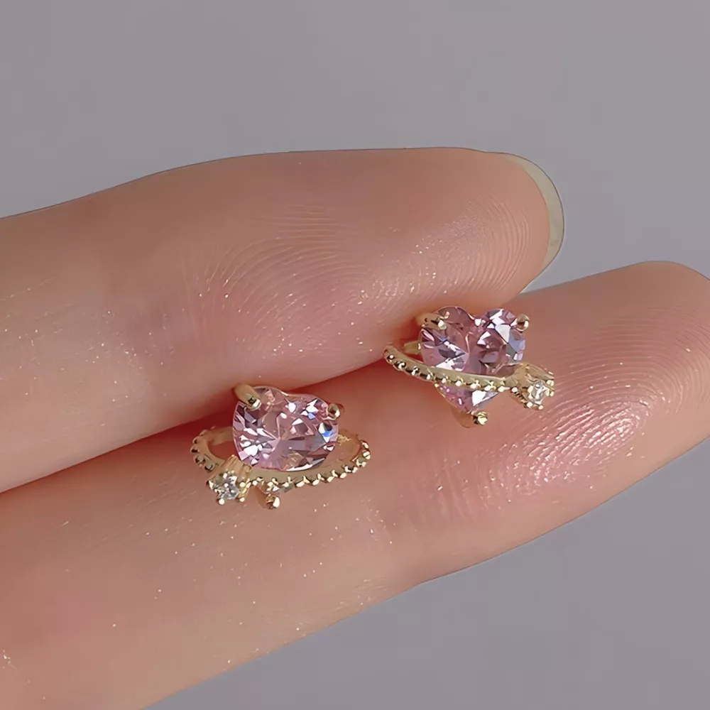Heart Planet Stud Earrings, image 5
