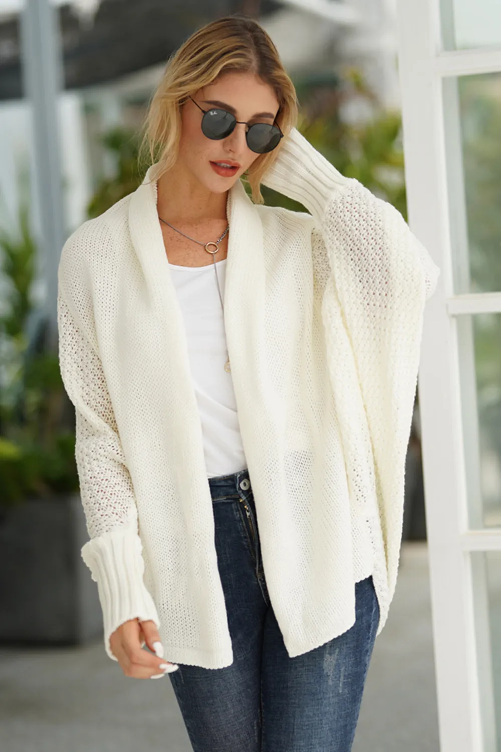 Open Front Batwing Sleeve Cardigan, image 12